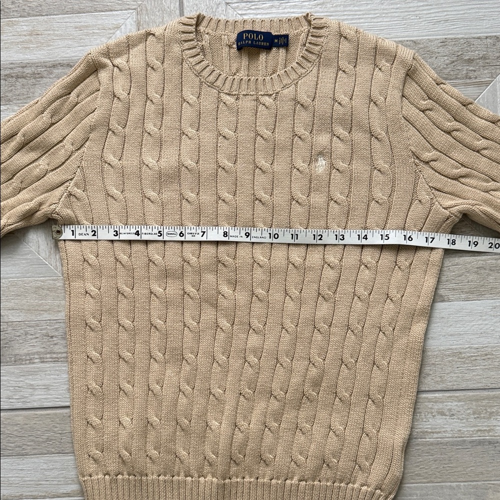 Polo by Ralph Lauren Women’s Beige Cable Knit Sweater - Picture 2 of 6